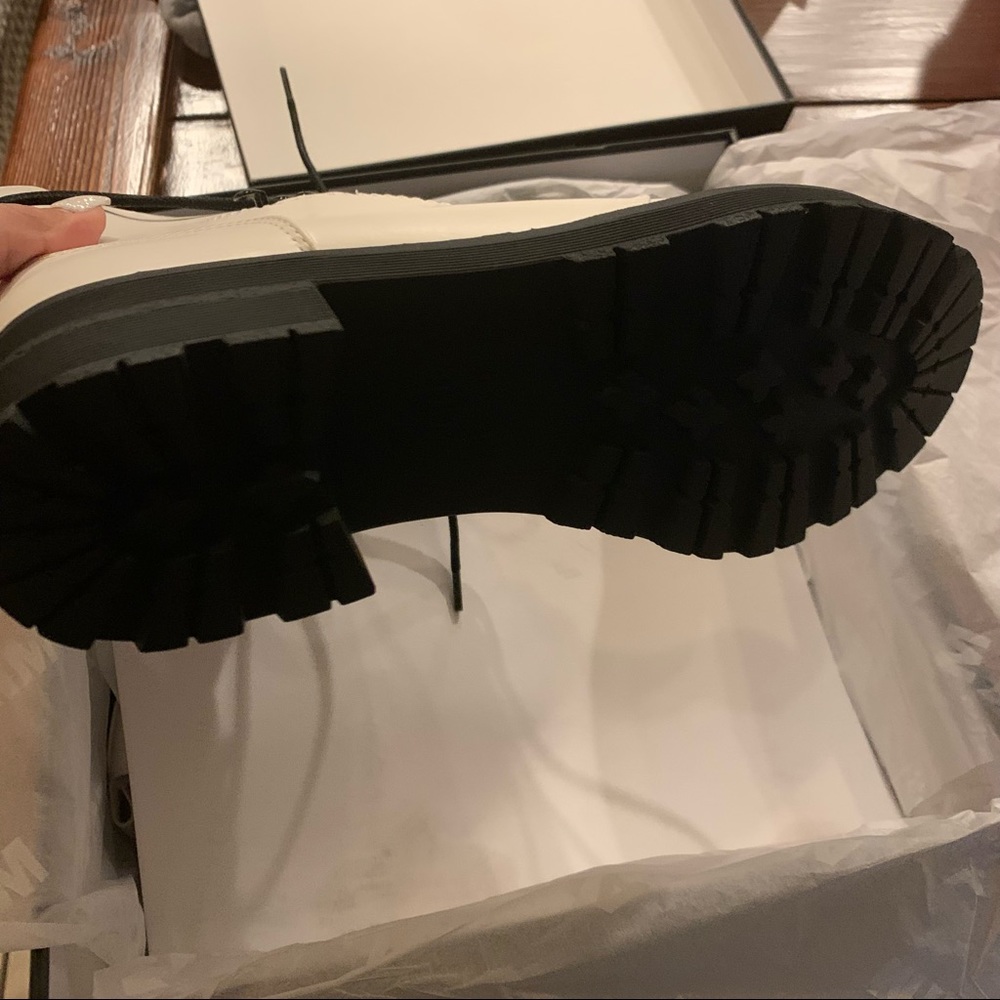 ❤️LAST NEW 8 Mia Indigo White Combat Boot - Picture 11 of 12